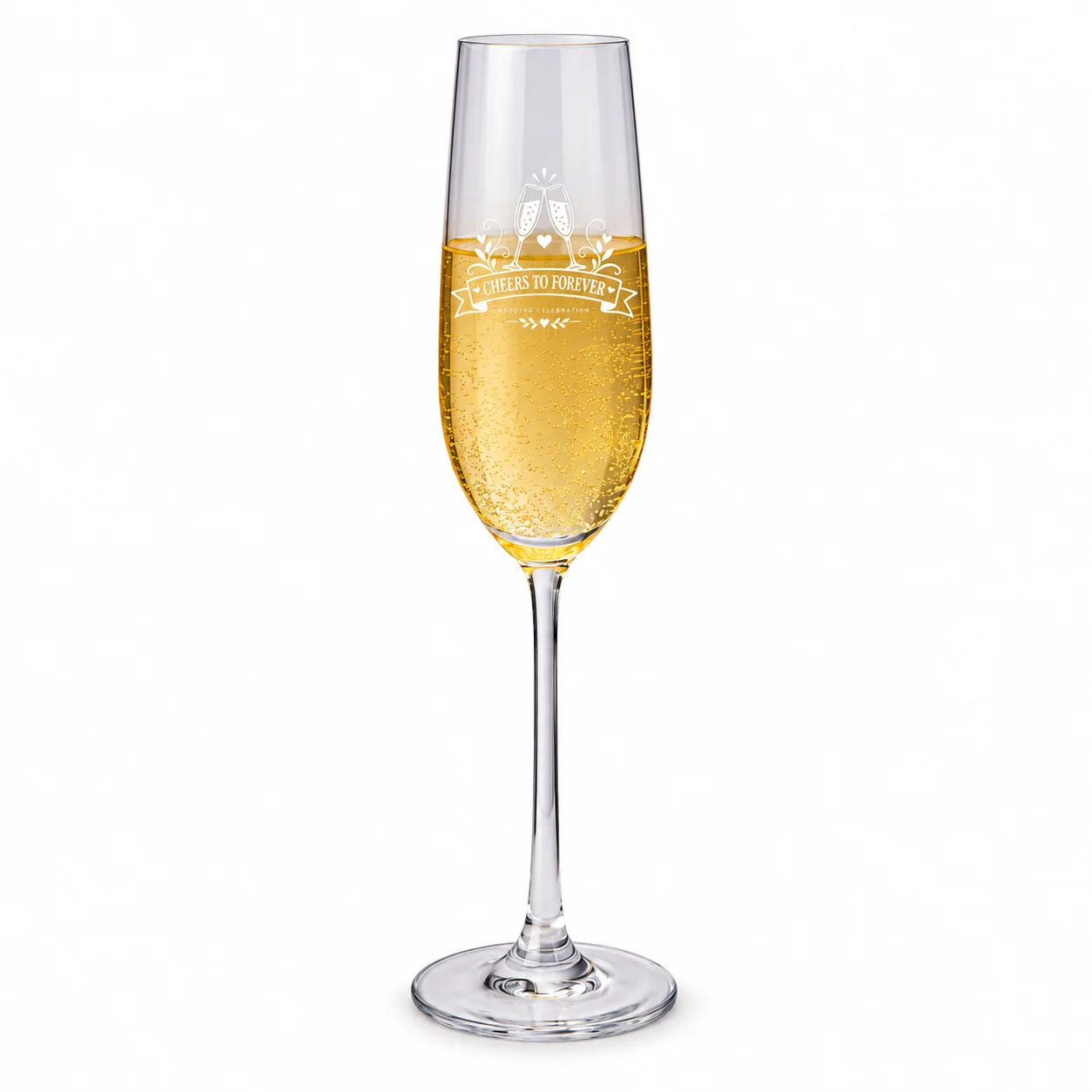Personalized Champagne Flute – 8.8 oz with example custom logo