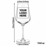 Personalized Classic Wine Glass – 13.8 oz dimensions guide