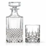 Personalized Diamond Cut Whiskey Decanter Set – 25 oz / 10.4 oz product view 2