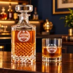 Personalized Diamond Cut Whiskey Decanter Set – 25 oz / 12.7 oz product view 7