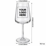 Personalized Large Bowl Wine Glass – 18.1 oz dimensions guide