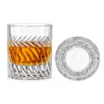 Personalized Laurel Cut Whiskey Glass – 10.4 oz product view 1