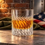 Personalized Laurel Cut Whiskey Glass – 10.4 oz product view 5