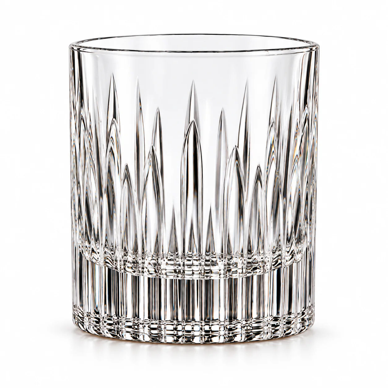 Undecorated clear Ribbed Whiskey Glass – 10.4 oz