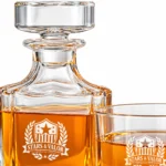 Personalized Square Whiskey Decanter Set – 25 oz / 12.7 oz product view 4