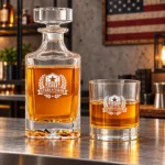 Personalized Square Whiskey Decanter Set – 25 oz / 12.7 oz product view 5