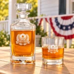 Personalized Square Whiskey Decanter Set – 25 oz / 12.7 oz product view 6