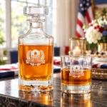 Personalized Square Whiskey Decanter Set – 25 oz / 12.7 oz product view 8