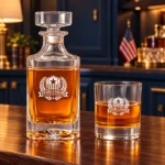 Personalized Square Whiskey Decanter Set – 25 oz / 12.7 oz product view 9