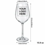 Personalized Tulip Wine Glass – 15.9 oz dimensions guide