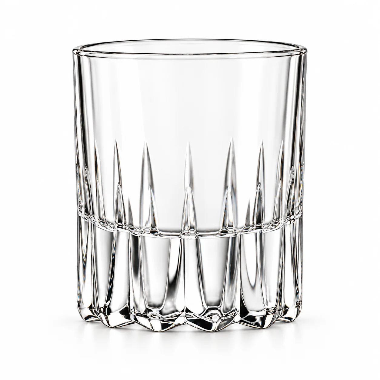 Undecorated clear Vertical Cut Whiskey Glass – 10.4 oz